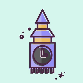 Icon Fortress. related to House symbol. MBE style. design editable vector