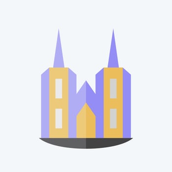 Icon Cathedral. related to House symbol. flat style. design editable vector