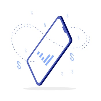 Mobile and Desktop Business Bundle in Isometric Art vector