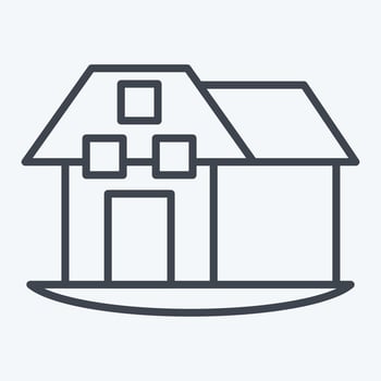 Icon Farm House. related to House symbol. line style. design editable vector
