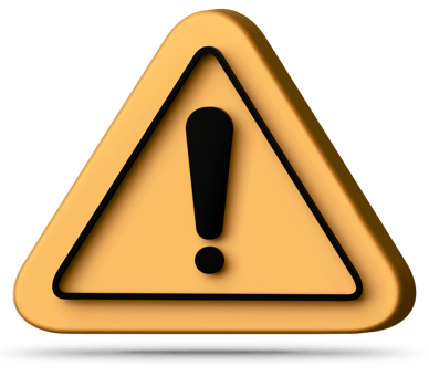 3D Yellow triangle warning sign symbol. Emergency alert, and caution png