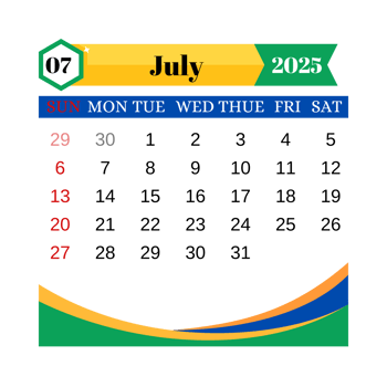 july calendar 2025 png