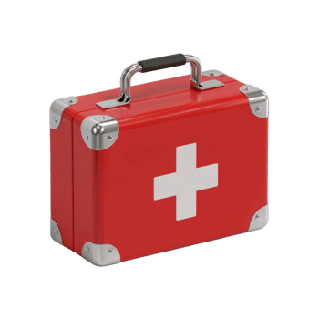 Vintage Red First Aid Kit png