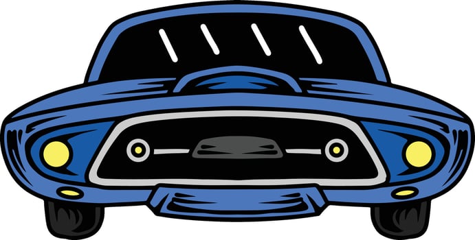 clasic car illustration vector
