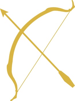 archery gold illustration vector