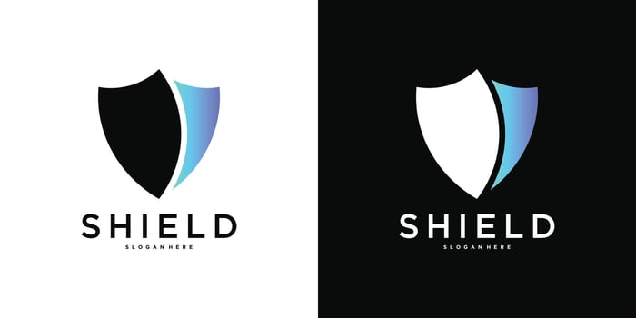 Shield logo template, modern creative designs vector