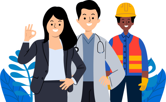 international workers day. worker construction illustration. labour day. various professions png