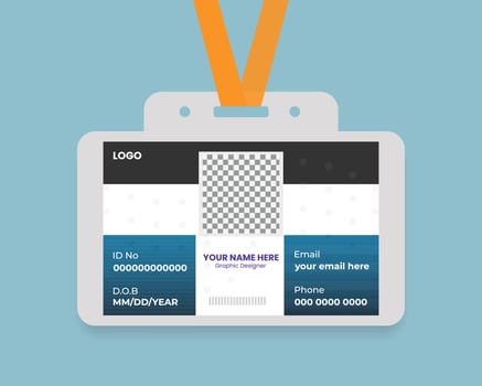 Minimalist Landscape ID Card Format vector