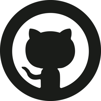 A black github icon in a circle png