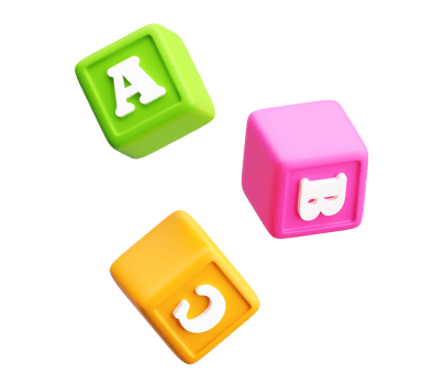 Alphabet Letter Cubes A B C 3D Educational Icons png