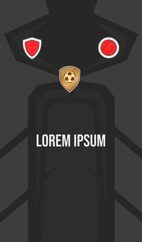Football Jersey Mockup Black and Gray Team Uniform vector
