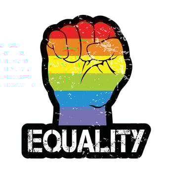 equality - Gay Pride Typography T-shirt Design , Lesbian Lgbt Rainbow Illustration, Trendy Gay Festival Shirt vector