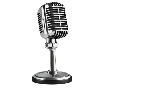 Vintage microphone on a clear background png
