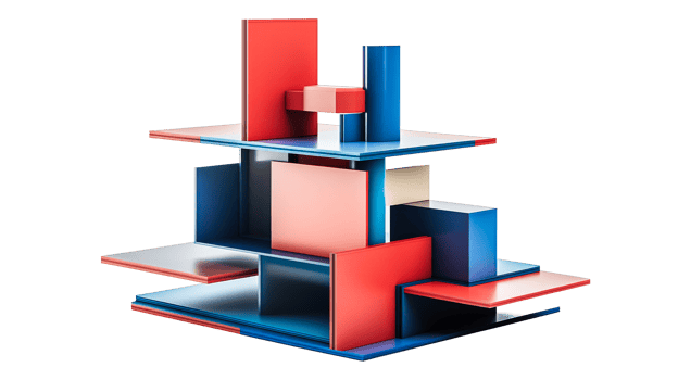 Modern colorful geometric design png