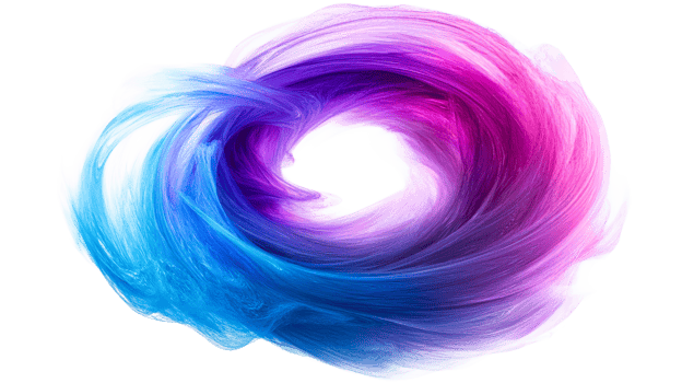 Colorful abstract swirl in motion png