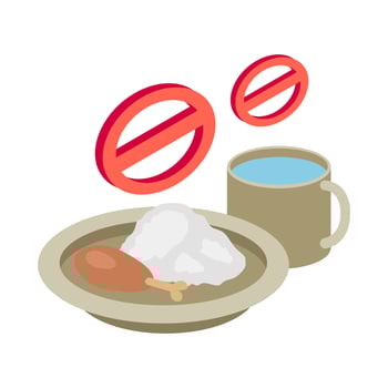 No Eating Illustration vector