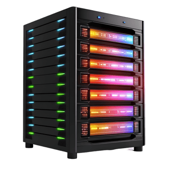 Advanced Computer CPU Unit Transparent Background png