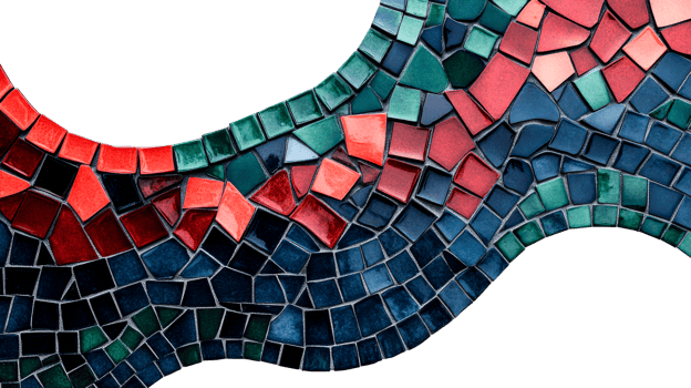 Colorful mosaic on clear background png