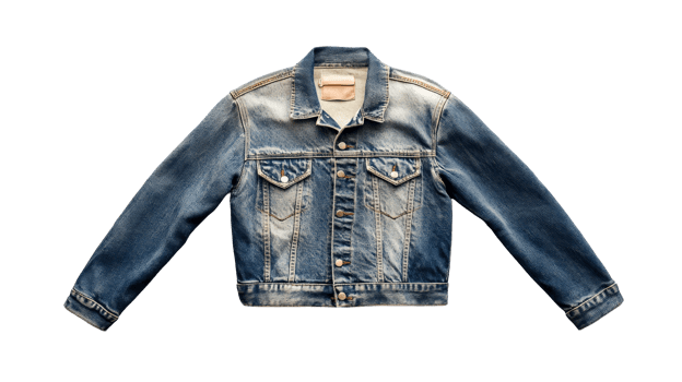 Denim jacket displayed on a white background png