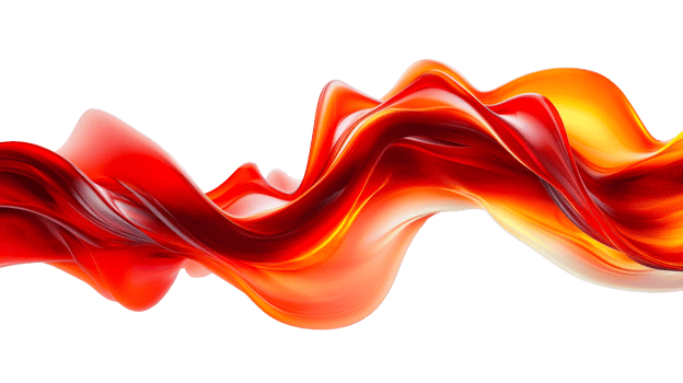 Dynamic waves of red and orange flow gracefully png