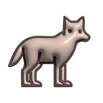 Adorable 3D Hyena Icon Cartoon-Style Animal, Mischievous Laugh, and Nature-Inspired Design png