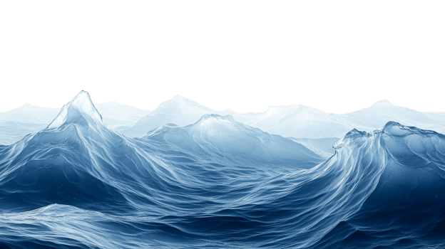 Powerful ocean waves creating dynamic movement png