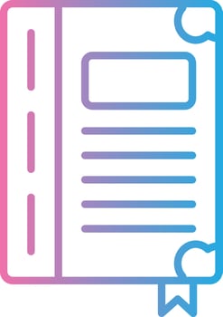 Book Flat Symbol vector