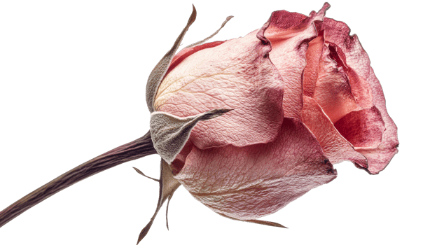 Beautiful pink rose in close up view with details png