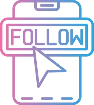 Follow Modern Interface Badge vector