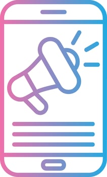 Megaphone Digital Tech Element vector