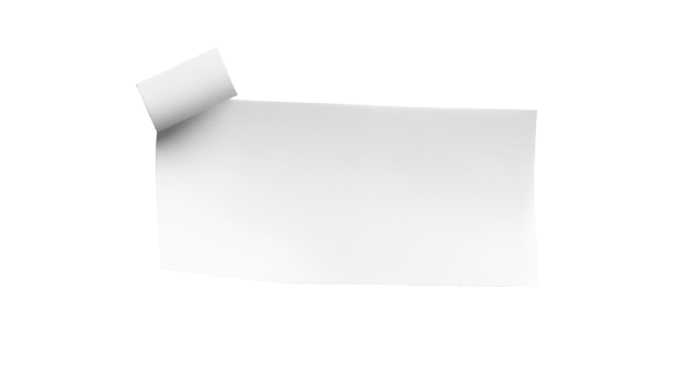 Transparent sheet of paper on a white surface png