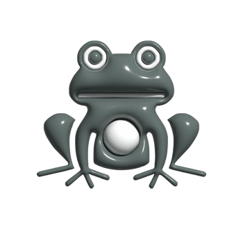 Adorable 3D Frog Icon Friendly Pond Dweller, Cartoon Amphibian, and Jumping Wildlife Mascot png