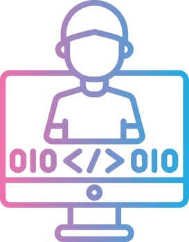 Programmer Abstract UI Visual vector