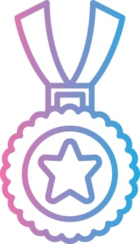 Medal Solid Fill Symbol vector