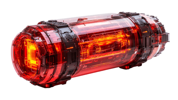 Glowing futuristic core, cut out transparent png