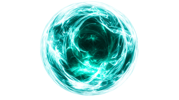 Plasma sphere, energy ball effect, cut out transparent png