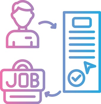 Hiring Clean UI Concept vector