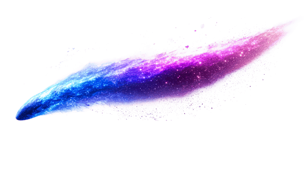 Cosmic dust cloud with nebula effect, cut out transparent png