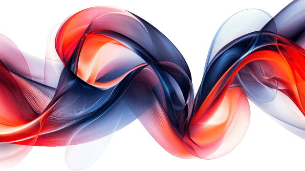 Abstract gradient wave, cut out transparent png
