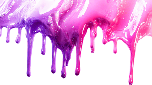 Pink purple liquid dripping, cut out transparent png