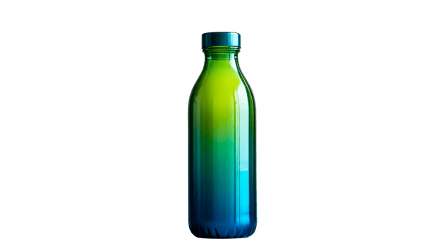 Stylish gradient drink container, cut out transparent png