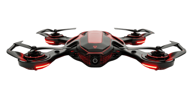 Modern unmanned aerial vehicle, cut out transparent png