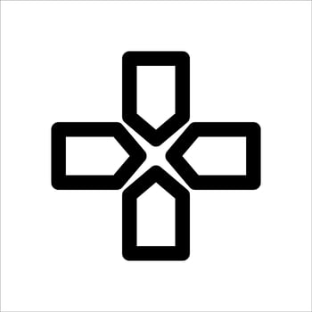 A unique black and white cross icon on a white background vector