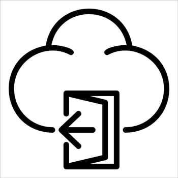 unique Cloud computing icon vector