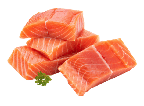 Isolated Salmon Sushi Cuts with High Detail Perfect for Stock Food Images png