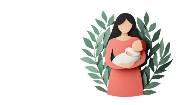 Mother holding baby, cutout transparent png