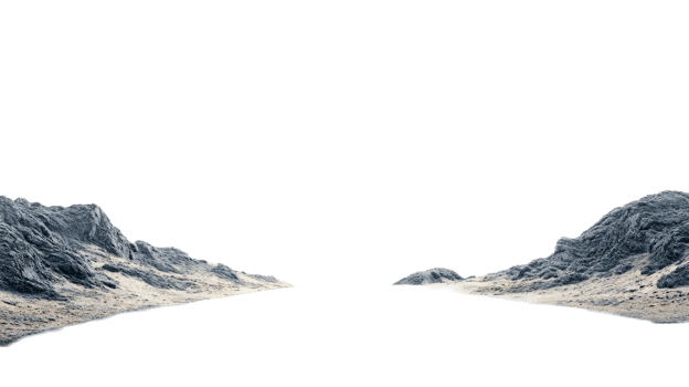 Rocky ravine landscape cutout transparent png