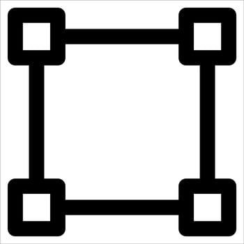 Square frame icon vector