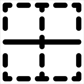 A unique square with four lines drawn on it in white background vector