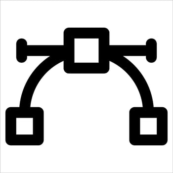 A unique black and white icon of a bridge in white background vector